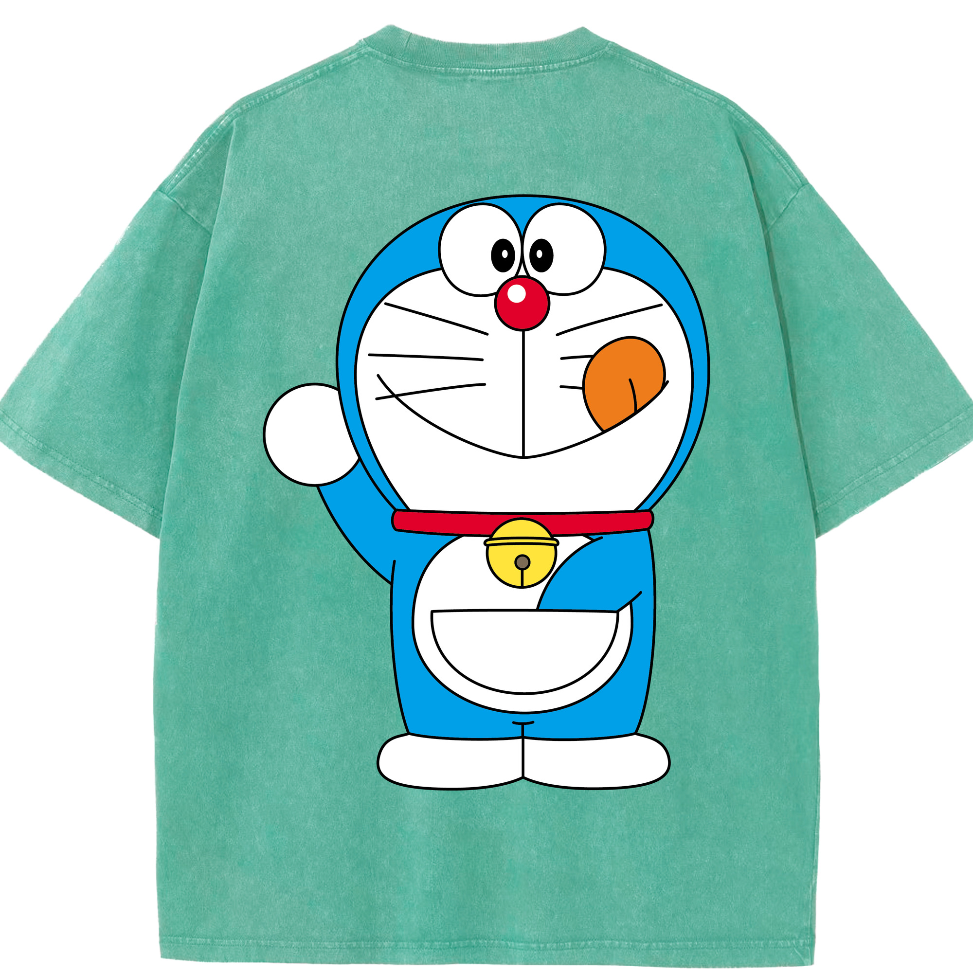 （画像用） ドラえもん Doraemon 綿100% ヴィンテージ風 半袖Tシャツ（背面プリント）